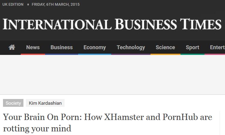 749px x 450px - Your Brain On Porn: How XHamster and PornHub are rotting your mind  (IBTimes) - Your Brain On Porn